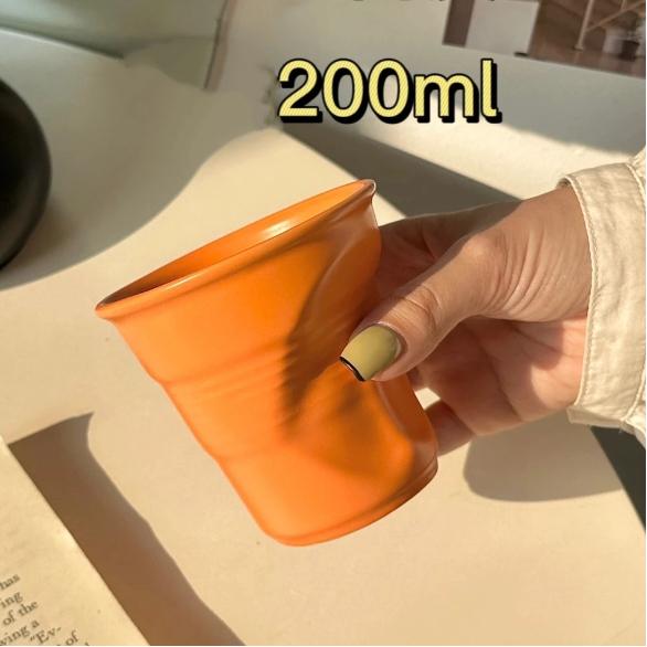 

Необычная керамическая кружка – Ручная лепка, Забавная кофейная чашка, Кавайная подарочная кружка Orange S