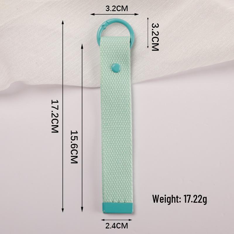 Personalized Pure Cotton Canvas Belt Keychain with Contrast Colors – Handmade INS Style