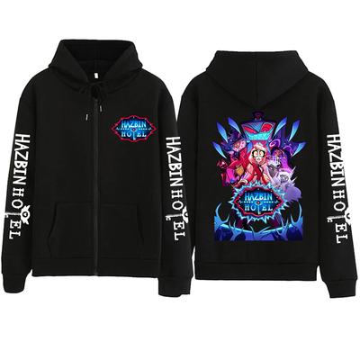 Hazbin Hotel Temporada 2 Sudadera con capucha y cremallera para hombre y mujer, estilo Harajuku, manga larga, serie musical de televisión, regalo