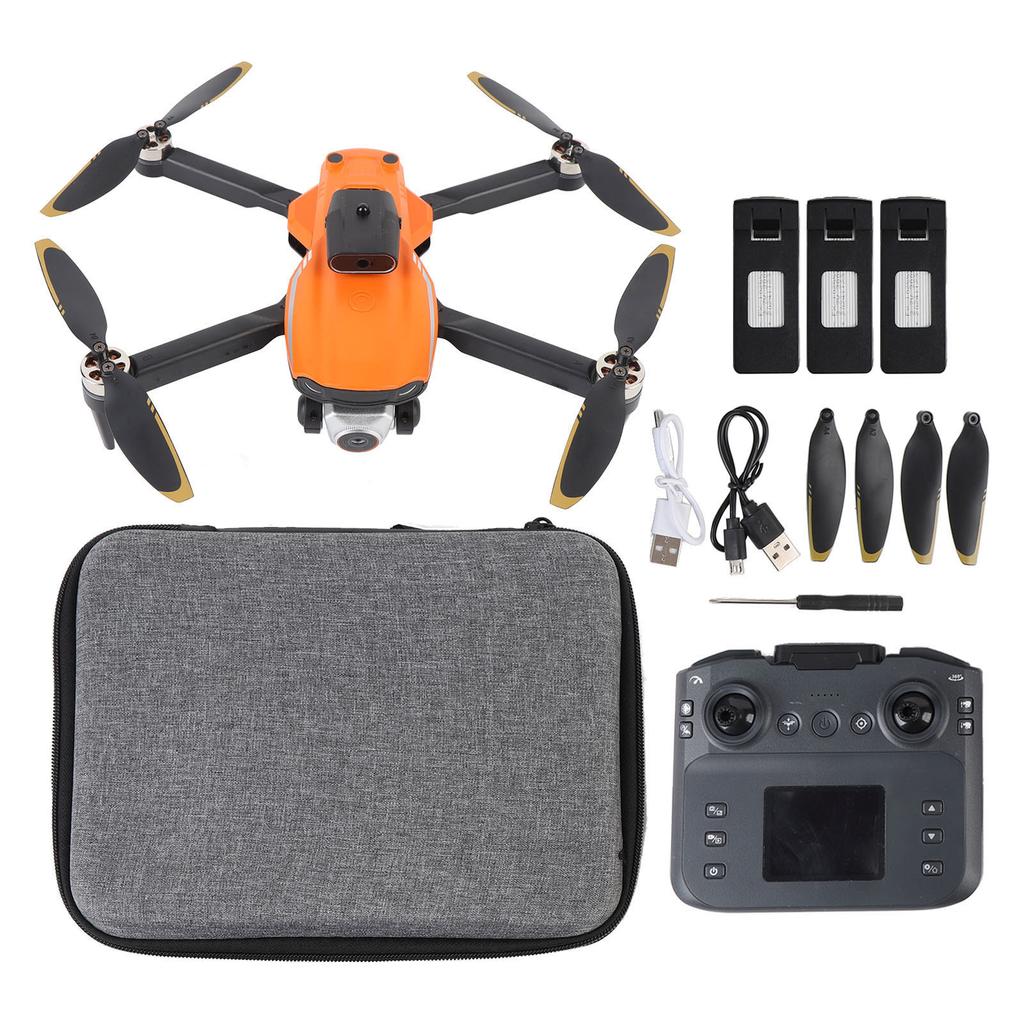 RC Drone with Double Camera Brushless Motor Drone Remote Controller with Screen Display Orange S9 3