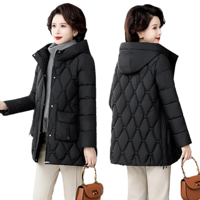 Down Cotton Jacket Mid-length Cotton Jacket Women's 2025 Autumn/winter Thickened Winter Padded Jacket Jacket