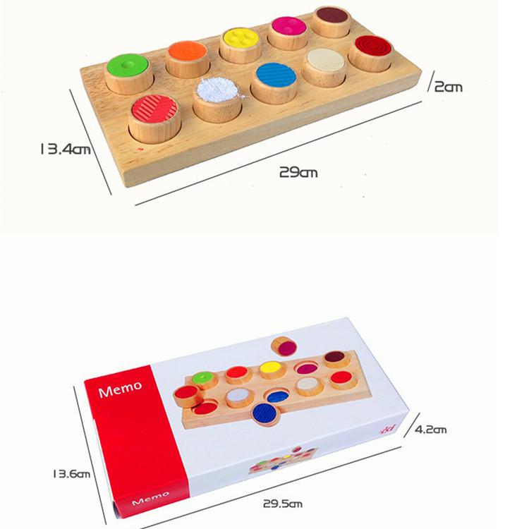 Wooden Sensory Touch Board For Toddler Color Recognition And Cognitive Development