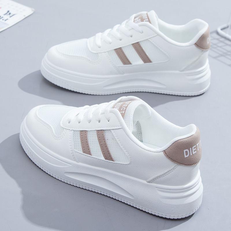 

Little white shoes women s shoes 2025 spring new versatile casual sports leather surface summer white shoes board shoes Internet celebrities 40