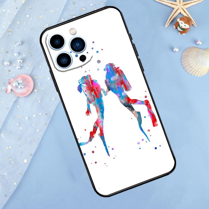 

Dive Scuba Divers Diving Case For iPhone 17 Pro Max 16 14 13 12 11 15 Pro Max Plus 12 13 Mini 16e 17 Air Back Cover iPhone 17