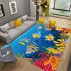 Underwater World Sea Dolphin Turtle Coral Rug for Bedroom Living Room Sofa Home Doormat Decor,Kids Non-slip Floor Mat  Home