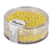 Rocailles, 2 mm ø, opaques lustre, jaune, boîte 17g