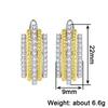Xiaomi Huitan Multi-Layers Design Women Two Tone Hoop Earrings for Party Daily Gorgeous Accessories Inlaid Shiny CZ Trendy Lady Jewelry