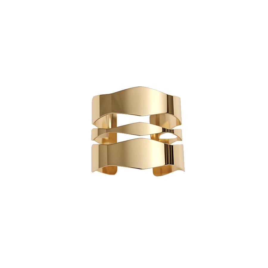 Sleek Multi-layer Geometric Openwork Bracelet for Women - Elegant High-end Fashion Jewelry