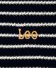 LEE Striped Half Zip Short Sleeve Knit Navy