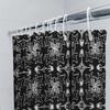 Black And White Pattern Shower Curtain Waterproof Washable Bathroom Decor For Kids' Room, Fancy Design Jacquard Fabric 275Cm*180