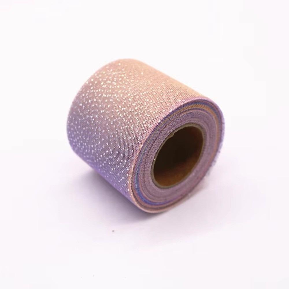 Silver Glitter Dot Headwear Organza Fabric DIY Bow Hair Accessory Gifts Packaging Material