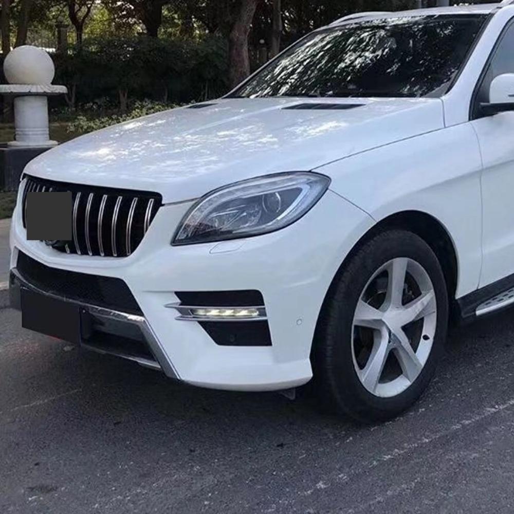 For Mercedes ML W166 2012-2015 Front Bumper Grille ABS Gloss Black Sport Mesh Grill  Tuning Accessories ML300 ML350 ML400