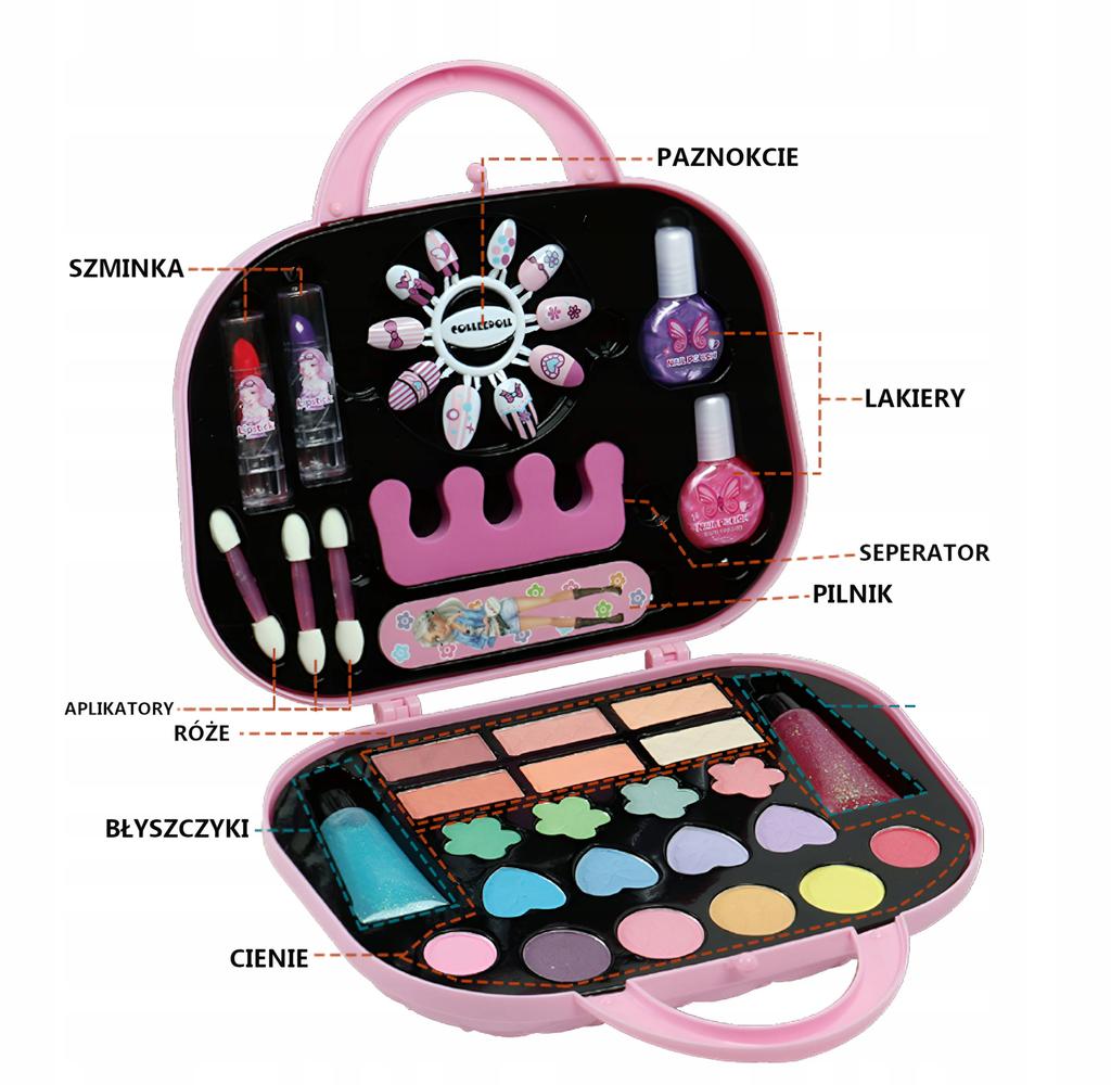 Kosmetik-Set Tasche Koffer für Make-up Nagellack Lidschatten Lipgloss 42E