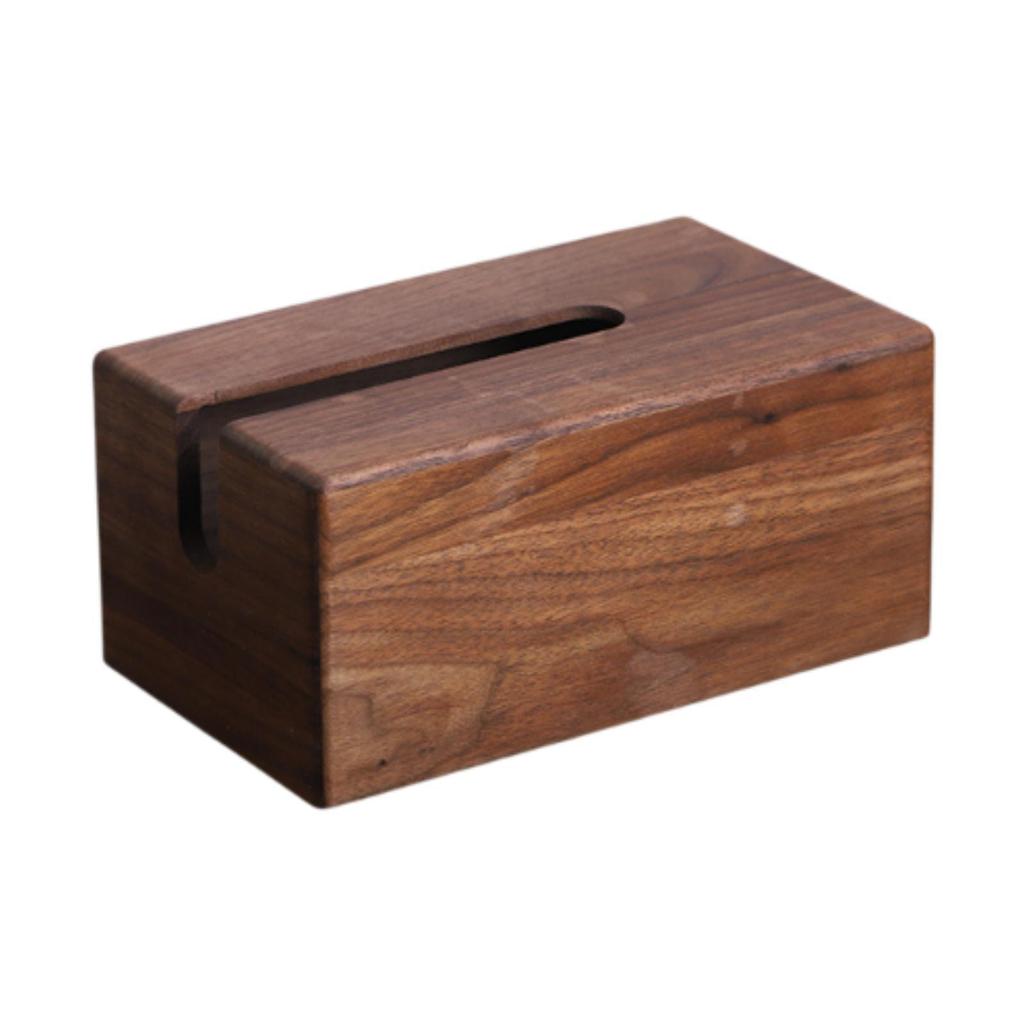 Tissue Box Wooden Ornament Paper Storage Box Rectangle Portable Tissue Cover Tissue Holder for Home Table Car Living Room El