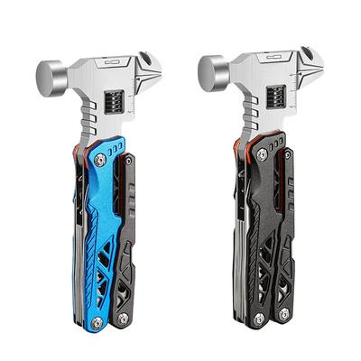 Multifunctional Wrench Hammer Outdoor Camping Folding Nail Hammer Pliers Emergency Car Combination All-in-one Tool Hammer