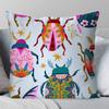 Butterfly Art Ladybug Tiger Moth Beetle Pillow Case Fashion Square Pillowcase Bedroom Sofa Room Ins Decoration Leisure