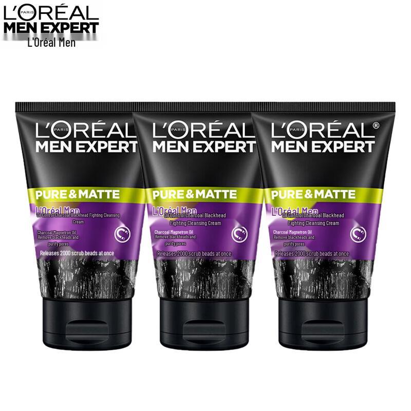 L Oréal Men s Charcoal Refreshing Oil-Control Anti-Blackhead Facial Cleanser
