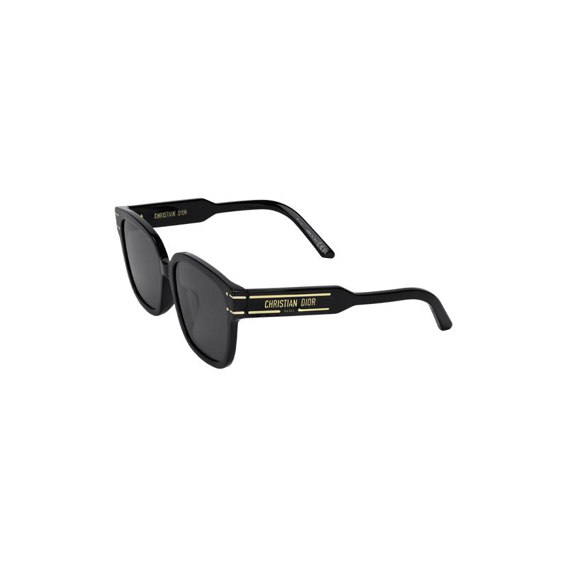 

DIOR [Available prescriptions] temple logo irregular sunglasses women s black Black 58 glasses case + packaging box + original bag чорний