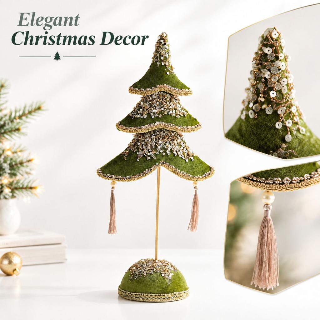 Christmas Foam Glitter, Tree Star and Shaped Hanging Ornaments for Holiday Decorations