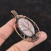 Tree Of Life Rose Quartz Pendant Copper Wire Wrapped Pendant Stylish Pendant Handmade Jewelry Gemstone Pendant For Gift Copper Wire Jewelry