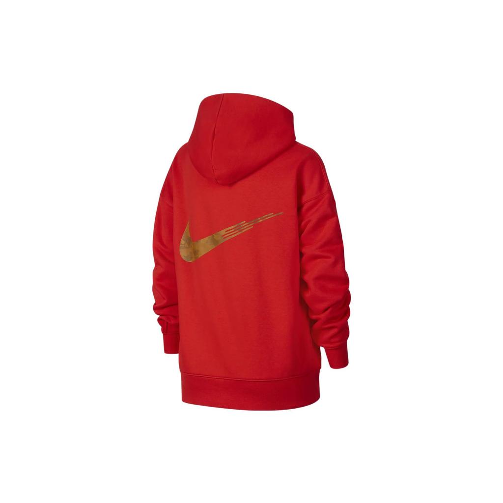 Nike Cny Series Letter Logo Cartoon Pattern Printed Hoodie Kids Hoodies University-Red FD6996-657