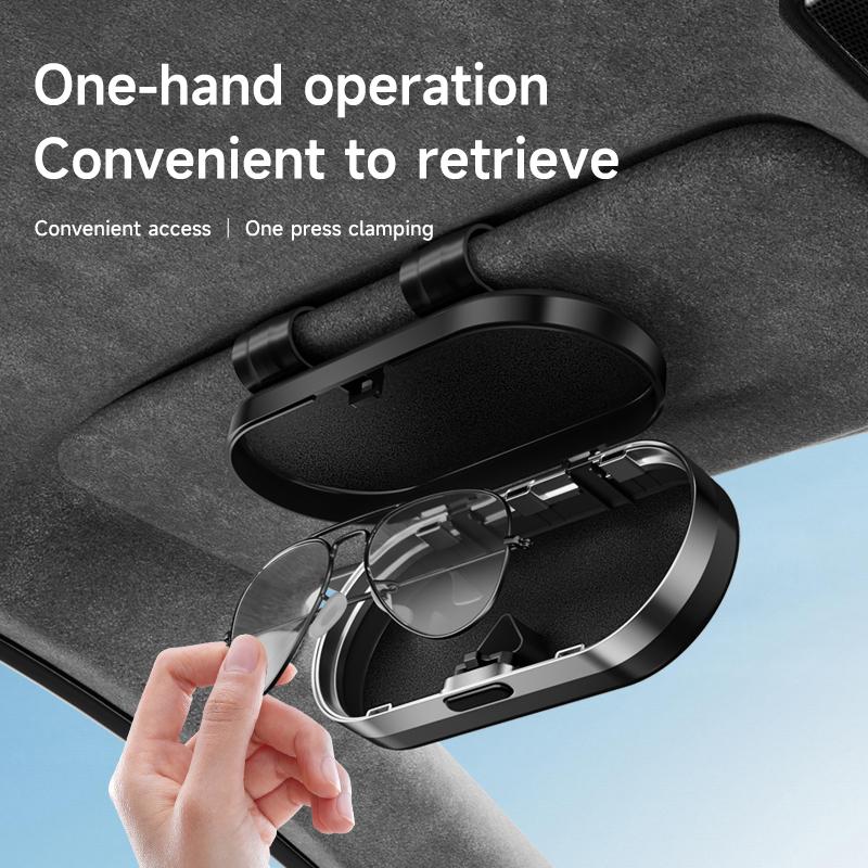 For Jeep Renegade Gladiator Grand Cherokee Compass Patriot Willys Liberty Car Visor Sunglasses Car Glasses Case Glasses Clip Box AJR1