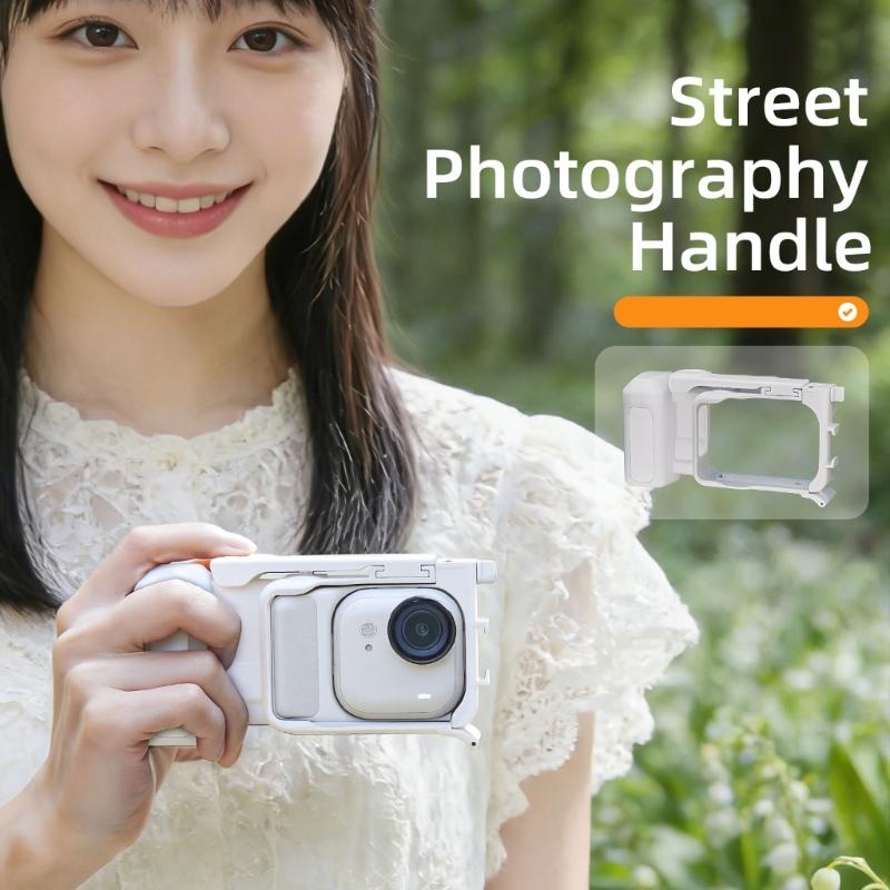Ergonomic Hand Grip Protective Cage For GO Ultra Camera Handle Cold Shoe Mount for Outdoor Activity Travel Shoot