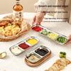 WORTHBUY 304 Stainless Steel Divided Sauce Dish