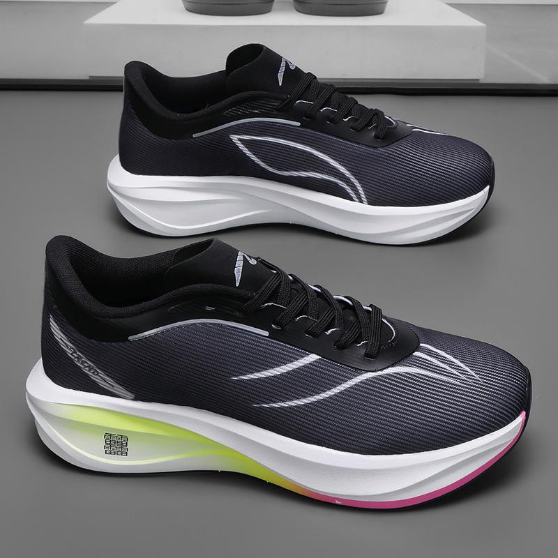 Older children Middle school students Running shoes Men's breathable and lightweight sports and leisure trendy shoes Popcorn cushioning racing shoes W