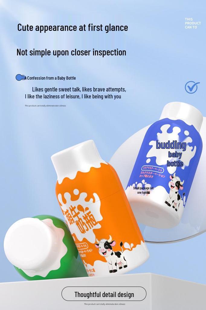Anime-Inspired Male Masturbation Cup: Cute Milk Bottle Airplane Design