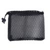 Black Nylon Mesh Drawstring Pouch Golf Balls Holder Storage Bag Accessory