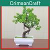 Plastic Simulated Green Plant With Pot For Desk Decor And Photography Props