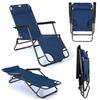 Tumbona de Playa Plegable Sillón para Terraza de Jardín Silla de Camping Resistente