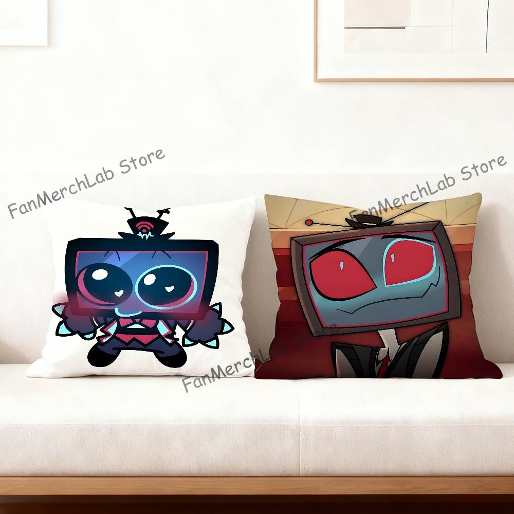 Anime HHelluva VVox Pillowcase Pillowslip Cushion Plush Boys Girls Cartoon Anime Kawaii Decoration Kids Birthday Cute Gifts