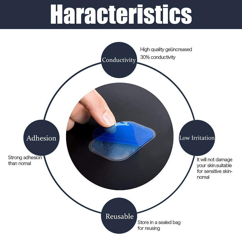 30Pcs EMS Gel Pads Hydrogel Gel Training Replacement Gel Sheets for Abdominal Muscular Electrostimulator