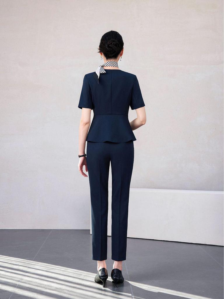 Women's Chic Summer Short-Sleeve Business Two-Piece Set