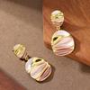 Real Gold Electroplating Fashion Personalized Paint Irregular Geometric Round Earrings Light Luxury High-end Earrings