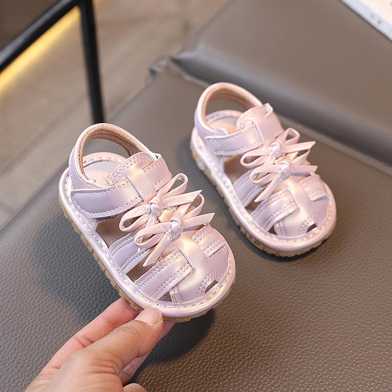 Girls' 2026 Summer Princess Bowknot Squeaky Sandals