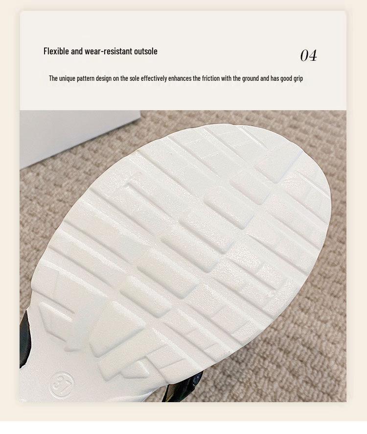 2025 Summer Women's Lightweight Velcro Wedge Sandals – Comfortable Thick-Soled, Flat Bottom Casual Beach Footwear for Students