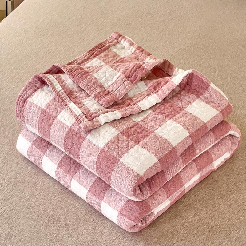 Class A Three-layer Gauze Throw Blanket Winter Naptime Cotton Towel Quilt Sun Cover Quilt Soft Adult Sofa Blanket For Home Office Use