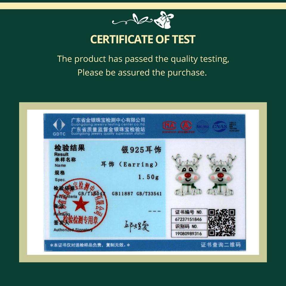 Brincos de prata esterlina 925 BAMOER para mulheres, festa de Natal, joias finas, presente