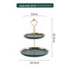 Nordic Light Luxury Ceramic Two-Tier Fruit & Cake Stand