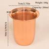 Vintage Copper Small Coffee Mug,Handcrafted Polishing Texture Outdoor Home Use Cold Drink Cup Tea Mug Friends Gifts Drinkware