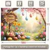 2D Easter Floral Garden Backdrop Cloth 2D Print Colorful Eggs Home Wall Hanging