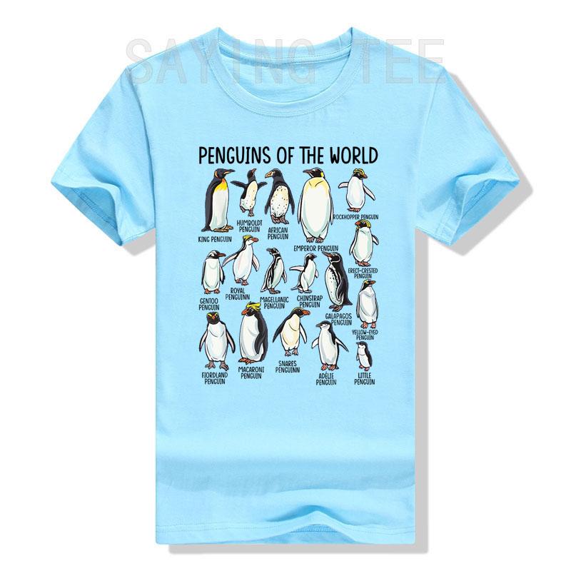 

Пингвины Мира Зоопарк Морское Животное Любители Пингвинов Футболка Типы Пингвинов Графическая Футболка Топы Одежда Морских Биологов 4XL