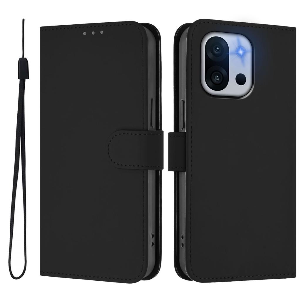 For OnePlus 13T 5G Case Solid Color Wallet Leather Phone Cover with Strap