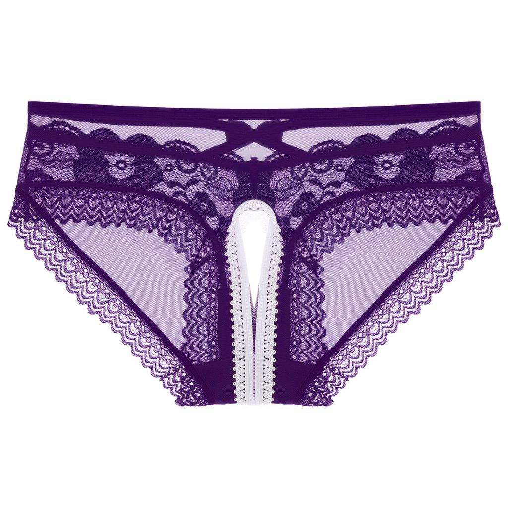 Men Sexy Lace Lingerie Knicker Briefs Sissy Underwear Bowknot Crotchless Panties Underpants Nightwear