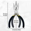 BOOSDEN Radio Radio Long Tip Radio Tapered Spring and Blade Set of Precision Electric Worker Set of Pliers, All-Purpose Pliers, Pliers, Hole, 5,
