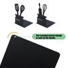 2Pcs Black Metal Bookends Kitchenware Themed Book Stoppers Heavy Duty Desk Book Organiser For Office Home Library School