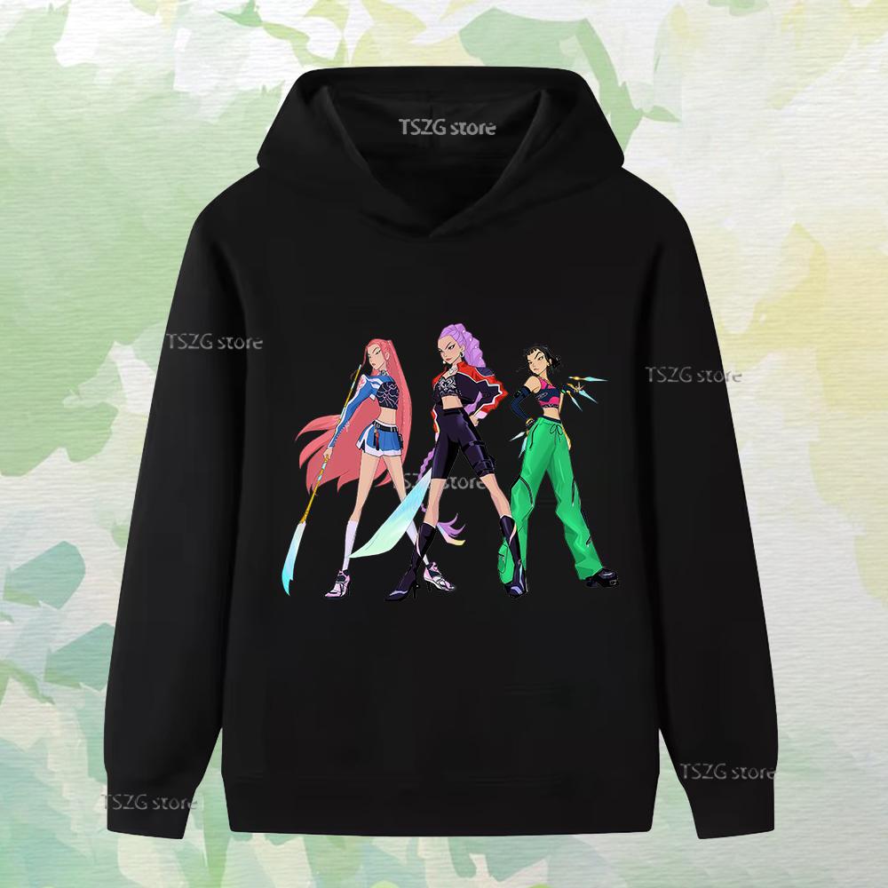 Kinder Langarmkleidung Gewalt Aufgedruckt Mädchengruppenmode Junge Mädchen Herbst Lässig Bequem Fleece Kapuzensweatshirt